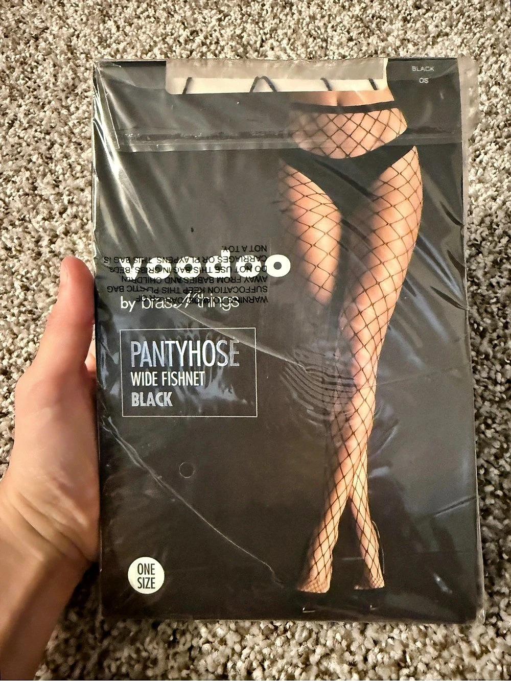Brand new Voodoo Wide Fishnet Pantyhose Black costume cosplay Halloween one size